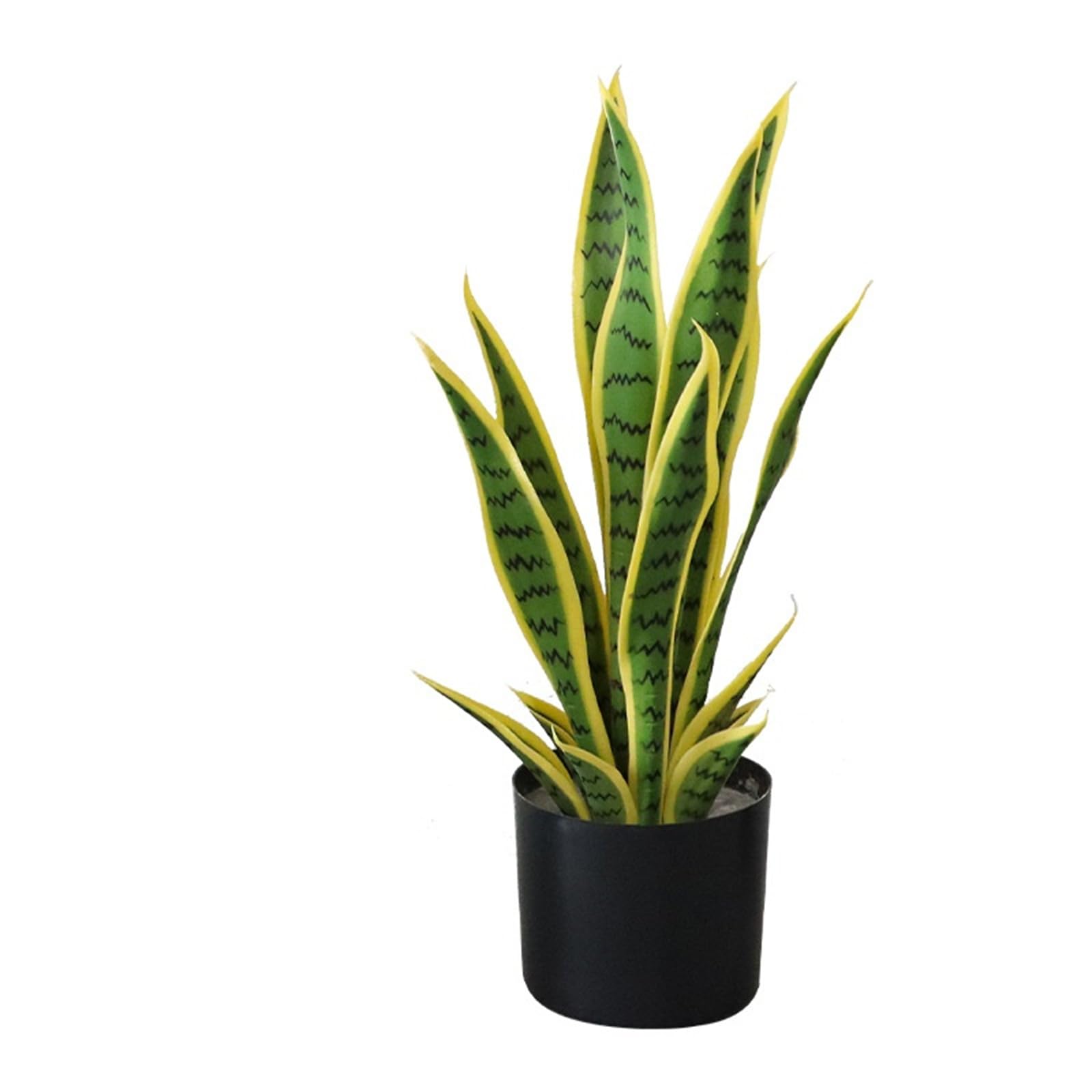 Garvee Kunstpflanze Sansevieria Künstliche Schlangenpflanze Mit Topf Für Home Büro Balkon Dekoration Groß Grün