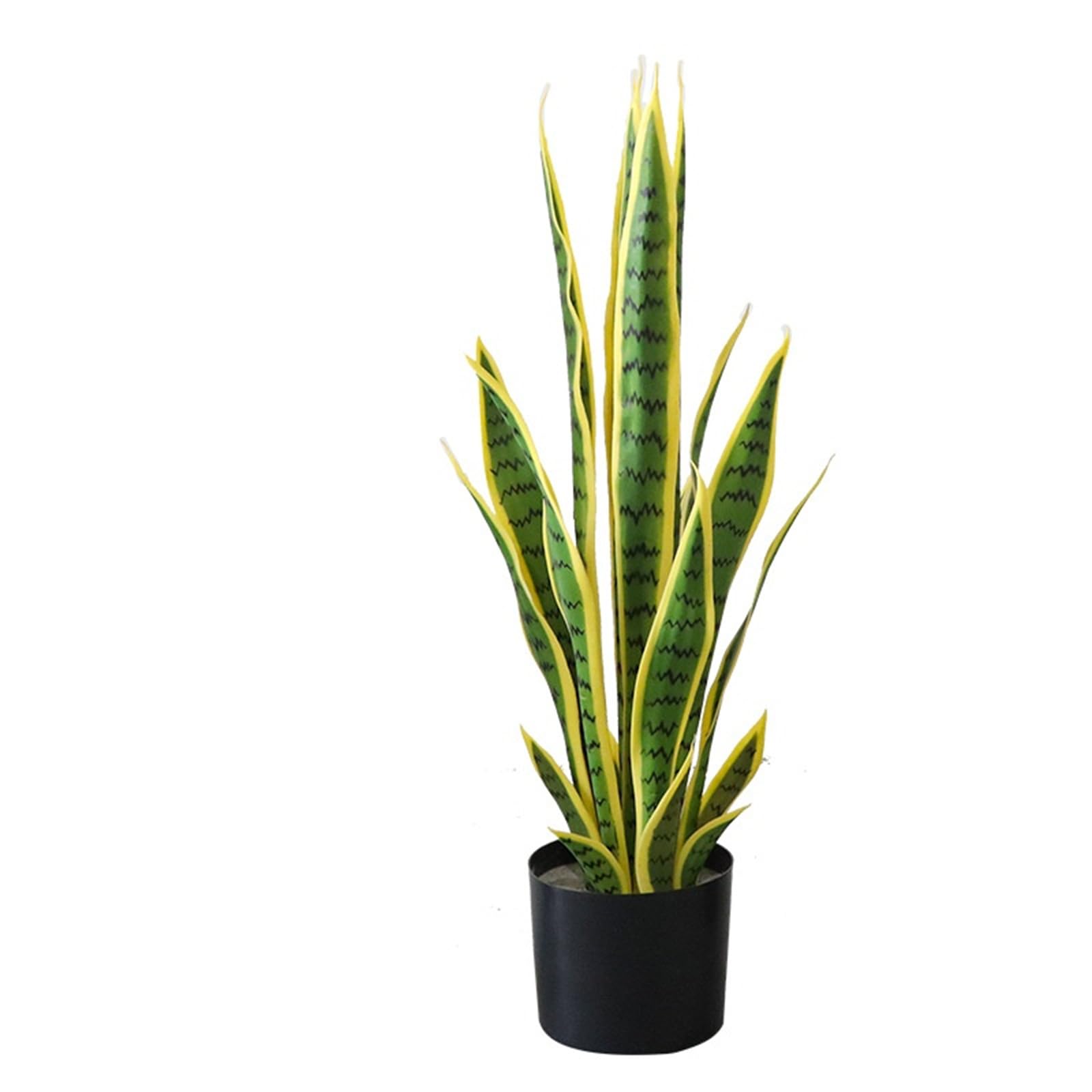 Garvee Kunstpflanze Sansevieria Künstliche Schlangenpflanze Mit Topf Für Home Büro Balkon Dekoration Groß Grün