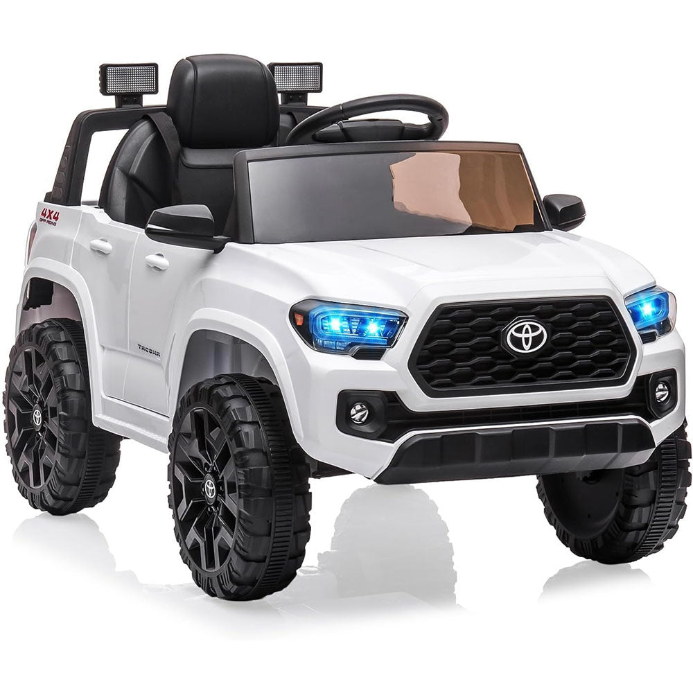 GARVEE Kinder Elektroauto 12V Toyota Tacoma mit Fernbedienung, Federung, Sicherheitsgurt, sanftem Start, LED-Licht, Kunststoff, für Kinder ab 3 Jahren