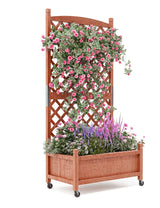 Garvee Erhobenes Holz-Gartenbeet mit Rankgitter, Entw