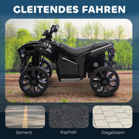 Garvee 6V Kinder Elektro-ATV – LED, Musik, Sicheres Fahren, Schwarz, Ab 3 Jahren