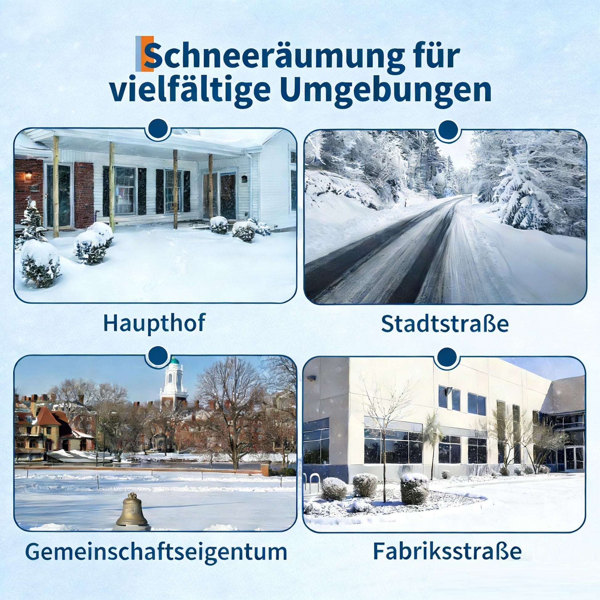 Garvee Schneeschieber mit Rädern – 74x49 cm Stahl-Klinge, 5-fach Neigungsverstellung & höhenverstellbarer Griff für Einfahrt & Gehweg