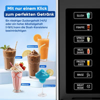 Garvee 2.5L Slushmaschine für Zuhause mit 5 Programmen LED Display und Selbstreinigung für Frozen Drinks Smoothies Slushies