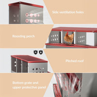 Garvee Metall-Nistkasten – Wasserdichter Hühnerstall mit 10 Fächern, Ideal für den Außenbereich