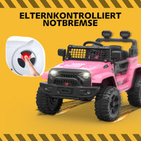 Garvee Rosa 12V Kinder Elektroauto mit Fernbedienung Offroad-Reifen LED Licht und Musik Für Kinder 3-8 Jahre