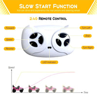 Garvee Rosa 12V Kinder Elektroauto mit Fernbedienung Offroad-Reifen LED Licht und Musik Für Kinder 3-8 Jahre