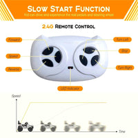 Garvee Weiß 12V Kinder Elektroauto mit Fernbedienung Offroad-Reifen LED Licht und Musik Für Kinder 3-8 Jahre
