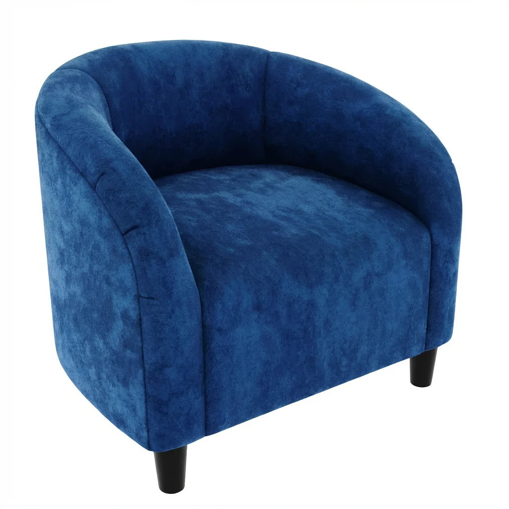 Garvee Velvet Club Chair, U Rückenlehne, Gepolstert, Retro, Für Wohnzimmer & Schlafzimmer