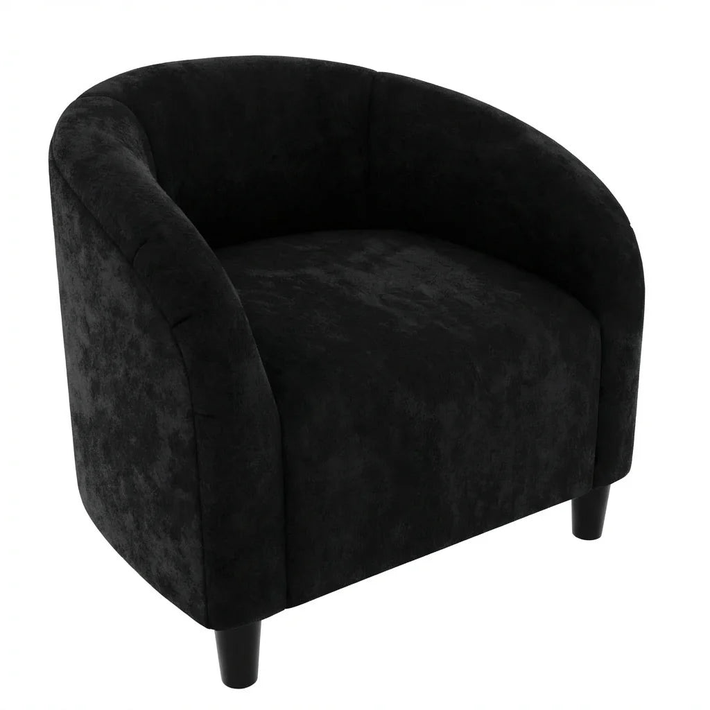 Garvee Velvet Club Chair, U Rückenlehne, Gepolstert, Retro, Für Wohnzimmer & Schlafzimmer