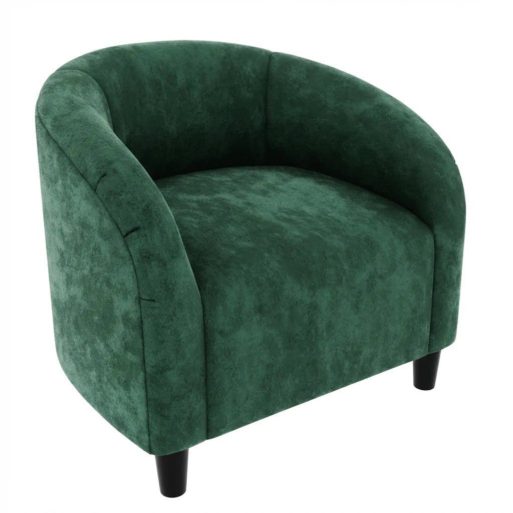 Garvee Velvet Club Chair, U Rückenlehne, Gepolstert, Retro, Für Wohnzimmer & Schlafzimmer