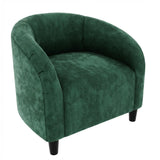 Garvee Velvet Club Chair, U Rückenlehne, Gepolstert, Retro, Für Wohnzimmer & Schlafzimmer - Retro-Grün