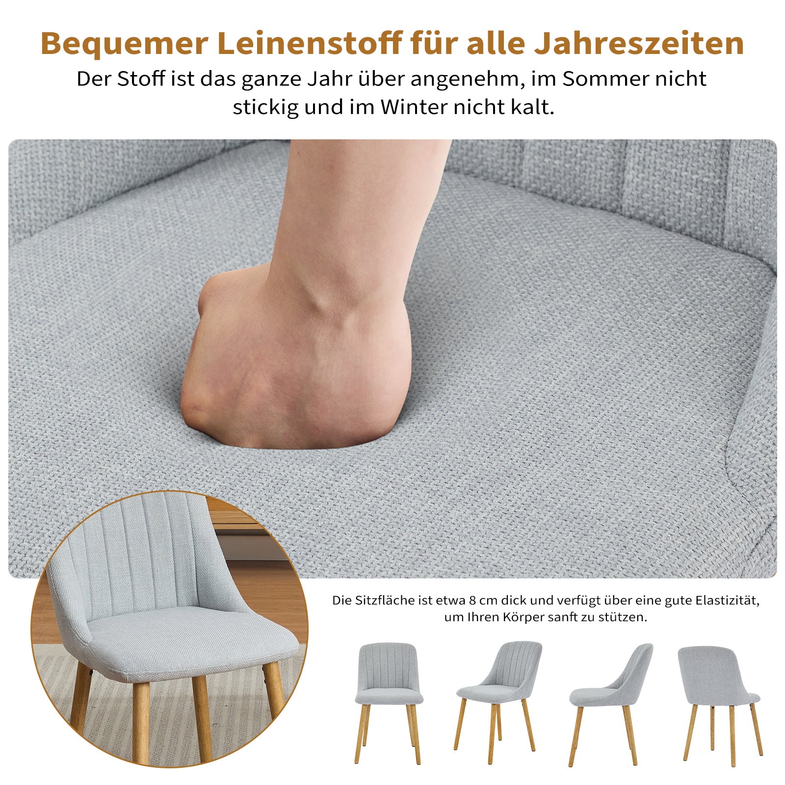 GARVEE Esszimmerstuhl 2er Set Polsterstuhl mit Rückenlehne, Metallbeine, Samt, komfortabel, modern, für Esszimmer und Wohnzimmer