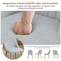 GARVEE Esszimmerstuhl 2er Set Polsterstuhl mit Rückenlehne, Metallbeine, Samt, komfortabel, modern, für Esszimmer und Wohnzimmer