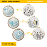 Garvee 3er Set Stickerei-Kits Für Anfänger Mit Blumenmotiven, 3 Stickrahmen, Anleitung, Schere, Kreuzstich, Baumwolle, Salon-Deko