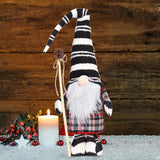 Garvee 18 Zoll Plüsch Weihnachtsgnom Nordic Deko Mit Sandfüllung Für Zuhause & Feiertage, Schwarz-Rot Kariert, Stabil Stehend
