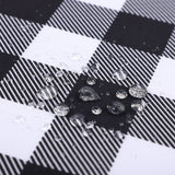 Garvee Quadratische Outdoor-Tischdecke Buffalo Karo Wasserdicht Polyester 52x52 cm Schwarz/Weiß Rustikal