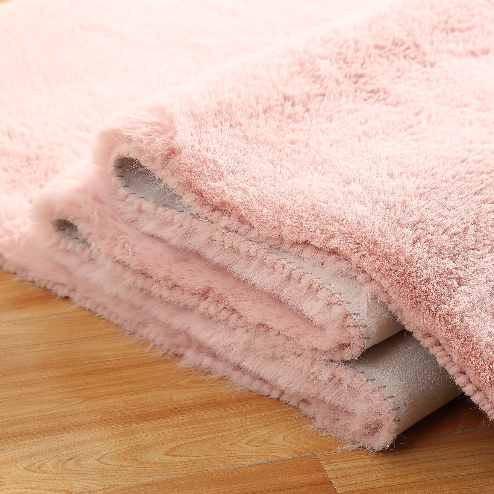 GARVEE Hochflor Teppich Wohnzimmer Schlafzimmer, Waschbar Polyester, Anti-Rutsch, Einfarbig, 75x120cm