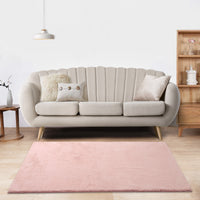 GARVEE Hochflor Teppich Wohnzimmer Schlafzimmer, Waschbar Polyester, Anti-Rutsch, Einfarbig, 75x120cm