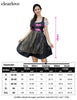 Garvee Damen Tirolesa 3-teiliges Kleid, Oktoberfest, Schwarz, Größe 36