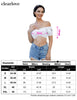 Garvee Damen Dirndlbluse Weiß Trachten Bluse Kurzarm/Halbarm Spitze Für Oktoberfest Weiß-Herz 34