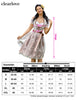 Garvee Damen Dirndl Khaki 3tlg. Midi Trachtenkleid Set 38 Mit Bluse & Schürze Für Oktoberfest & Karneval