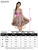 Garvee Damen Trachtenkleid 3tlg. Dirndl Midi Kleid Rosa 34 Für Oktoberfest Mit Bluse Und Schürze