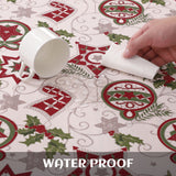 Garvee Weihnachtstischdecke Polyester Wasserabweisend Öl- Und Fleckenfest Rechteckig 52x79 cm Rot Für Innen & Außen Festliche Dekoration - Grün