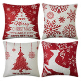 Garvee Weihnachts-Samtkissenbezüge 18x18 Zoll 4er Set Goldkränze Schneeflocken Buchstaben Druck Für Sofa Couch Bett Gold - gold