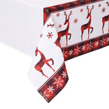 Garvee Runder Weihnachts-Tischdecke 60" Wasserdicht Polyester Bambus-Effekt Spillproof Abwischbar Für Esszimmer Festliche Dekoration - Creme mit Karos
