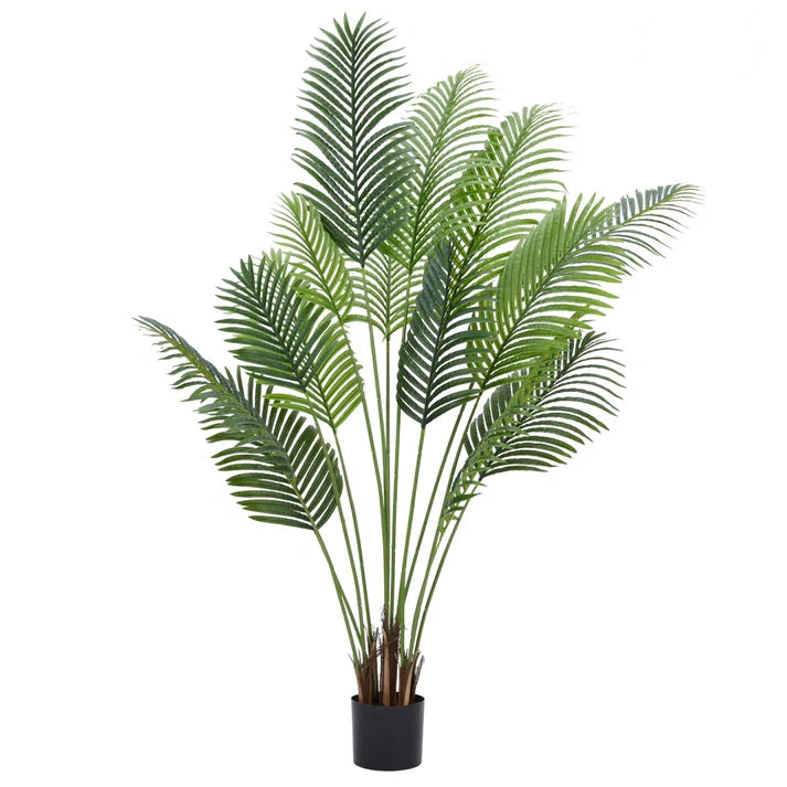 GARVEE Künstliche Palme, 1,8 m hoch, künstliche tropische Palme mit 14 abnehmbaren Stämmen, Kunstpflanzen im Topf für Innen- und Außendekoration
