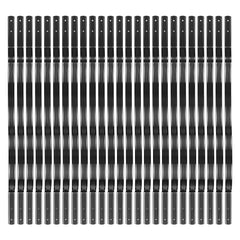 GARVEE 50er Pack Aluminium Geländerbaluster, 32,25x1 Zoll, Wellenform, Rillen, Matt Schwarz, Rostfrei, Einfache Montage, Für Treppen und Terrassen