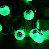 Garvee Halloween Lichterkette Augäpfel Grün 5M 30 LEDs Batteriebetrieben Wasserdicht Mit Fernbedienung Für Party Innen Und Außen