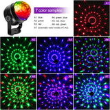 Garvee 2 Packungen Discokugel 360° Drehbares LED-Discolicht Mit Musikaktivierung Und Fernbedienung 3 W RGB Partylicht Mit 4 m USB-Kabel - RGB