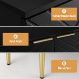 Garvee Buffet Schrank Küchen Sideboard Mit 2 Türen, 29" Coffee Bar, Modernes Design, MDF Holz, Verstellbare Metallfüße, Vielseitige Aufbewahrung, Esszimmer & Flur - gold