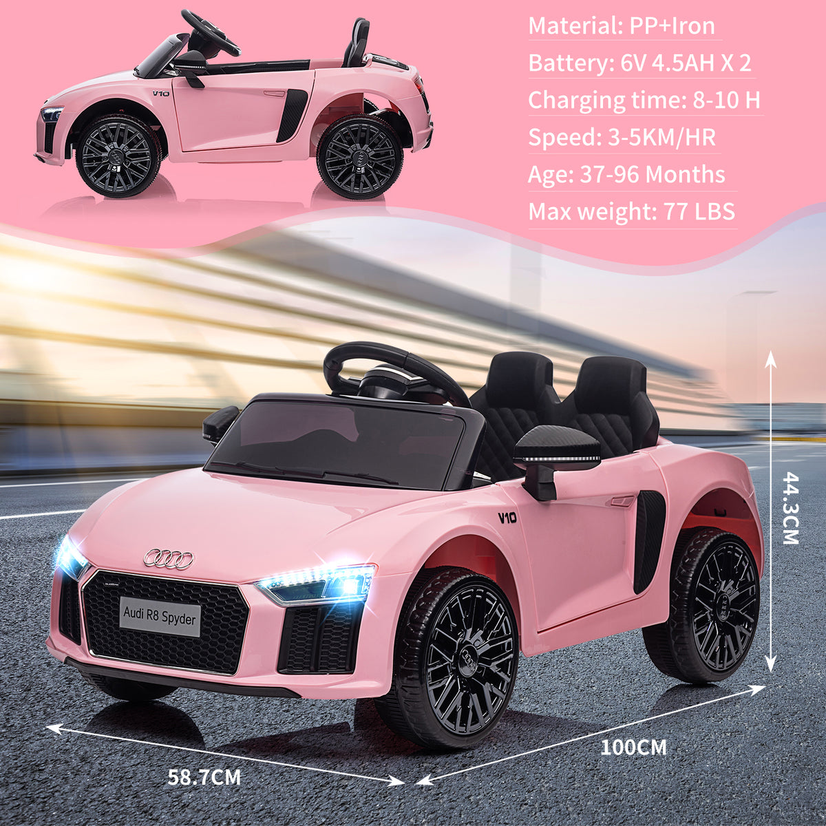 Kinder Elektroauto Maße 100 x 59 x 44 cm