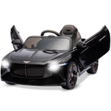Garvee Schwarz 12V Elektroauto – Lizenz-Bacalar mit Fernsteuerung, Sanftanlauf & 3-Punkt-Gurt für Jungen/Mädchen ab 3 Jahren - Schwarz