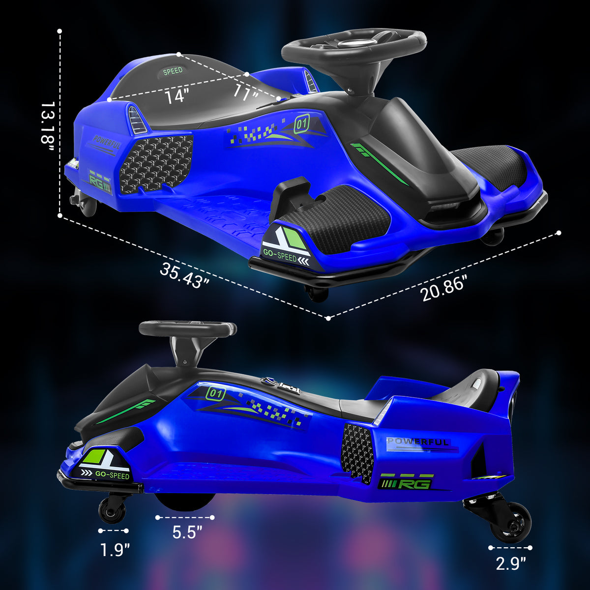 Elektro Drift Kart Geschenk für Kinder