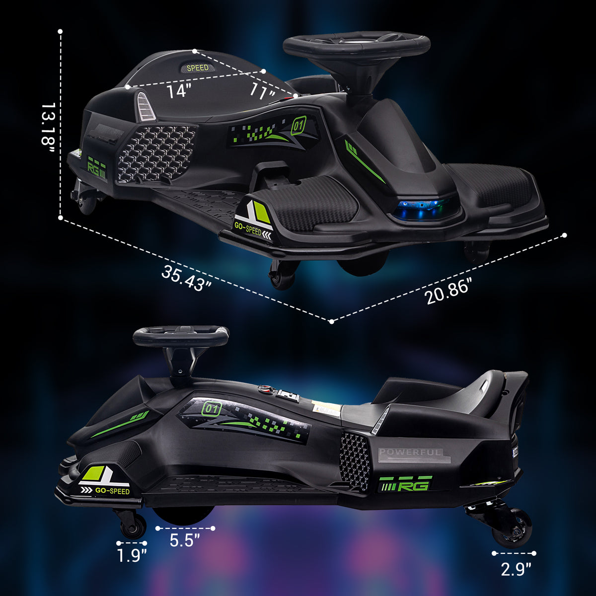 Elektro Drift Kart Geschenk für Kinder