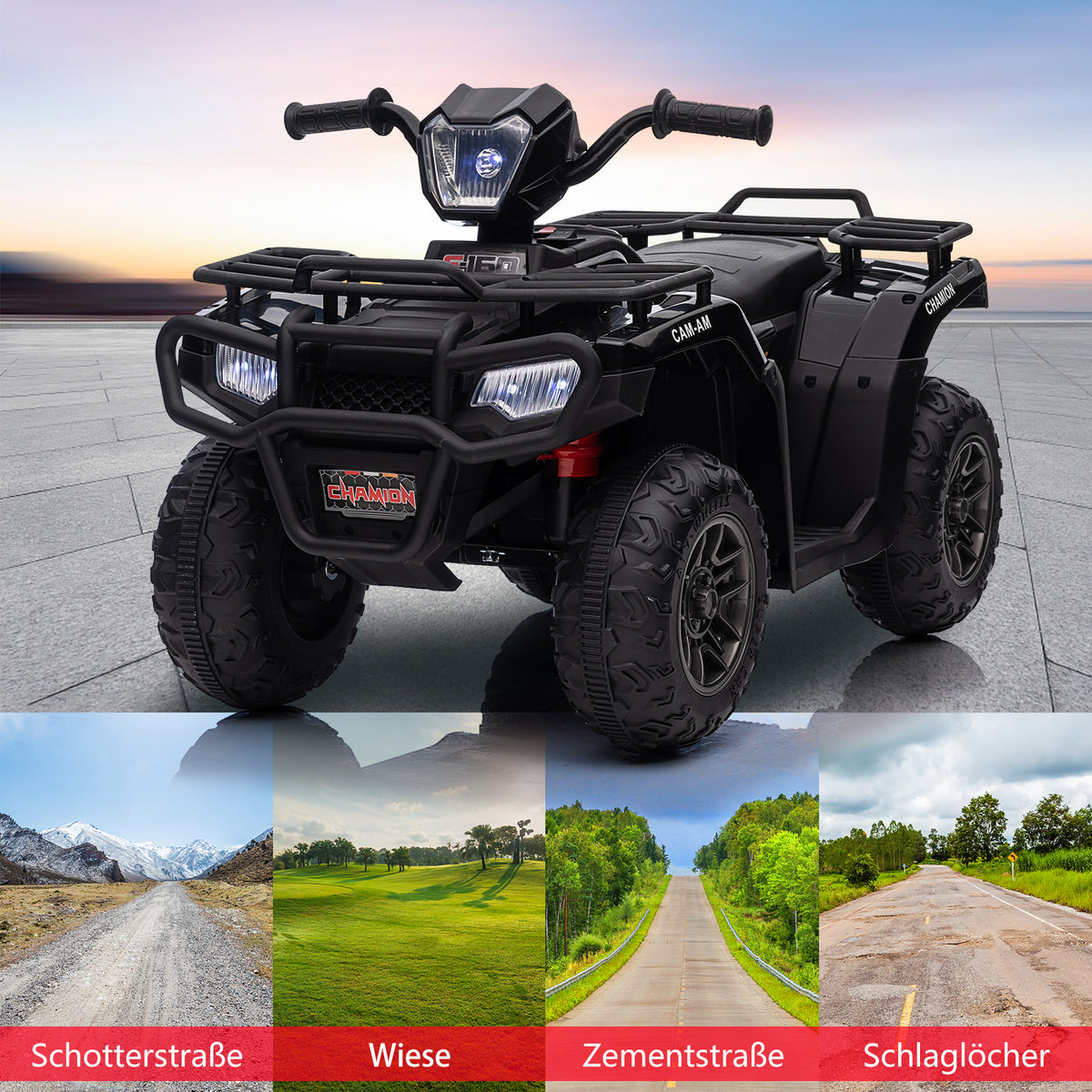 Kinder Elektro-Quad mit LED-Scheinwerfern