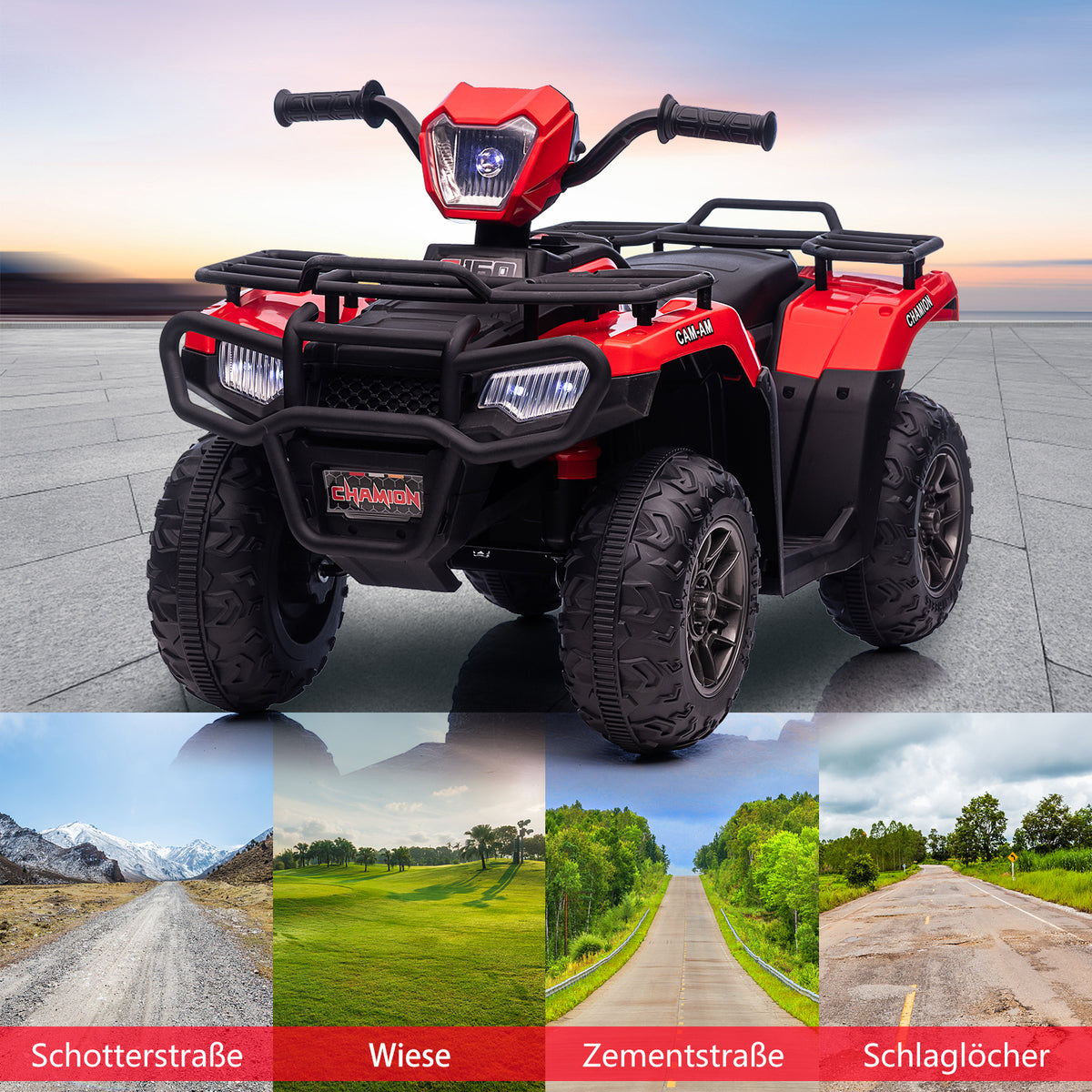 Kinder Elektro-Quad mit LED-Scheinwerfern