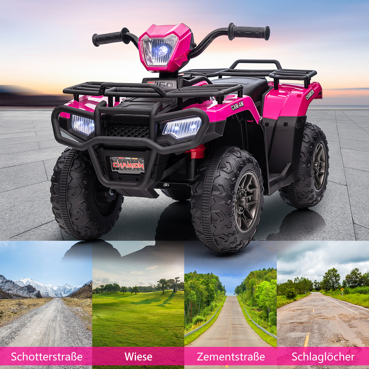 Kinder Elektro-Quad mit LED-Scheinwerfern