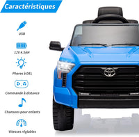 Garvee Toyota Rutschauto Batteriebetrieben Kinder Elektroauto Blau mit authentischem Toyota Design und Musikfunktion für sichere Fahrten ab 3 Jahren drinnen und draußen