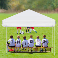 GARVEE Pop-Up Pavillon 3x3 m, Faltpavillon aus 210D Oxford, Robustes Stahlgestell, Wetterfest und Stabil für Camping, Gartenpartys und Outdoor-Events, Weiß