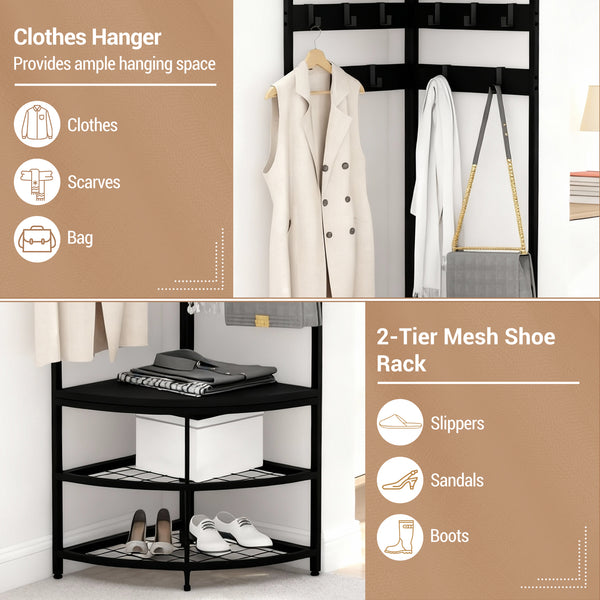 2-in-1 Praktischer Garderobenständer