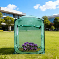 Garvee Pop-Up Gewächshaus 122×122×162 cm, PE Abdeckung, Transparent, Für Garten & Innen