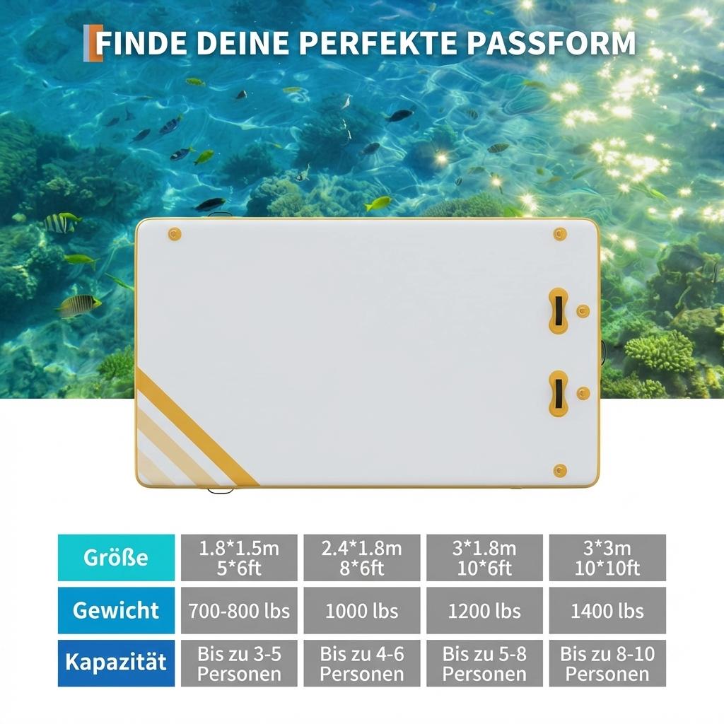 Aufbau und Nutzung auf Wasser