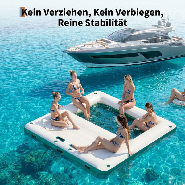 Schwimmplattform mit integriertem Trampolin