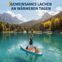 GARVEE SUP Board Aufblasbar 335 cm, Stand Up Paddle Board mit Rutschfestem EVA-Deck, 3 Finnen, Tragetasche & Zubehör, Ideal für Yoga, Angeln & Freizeit