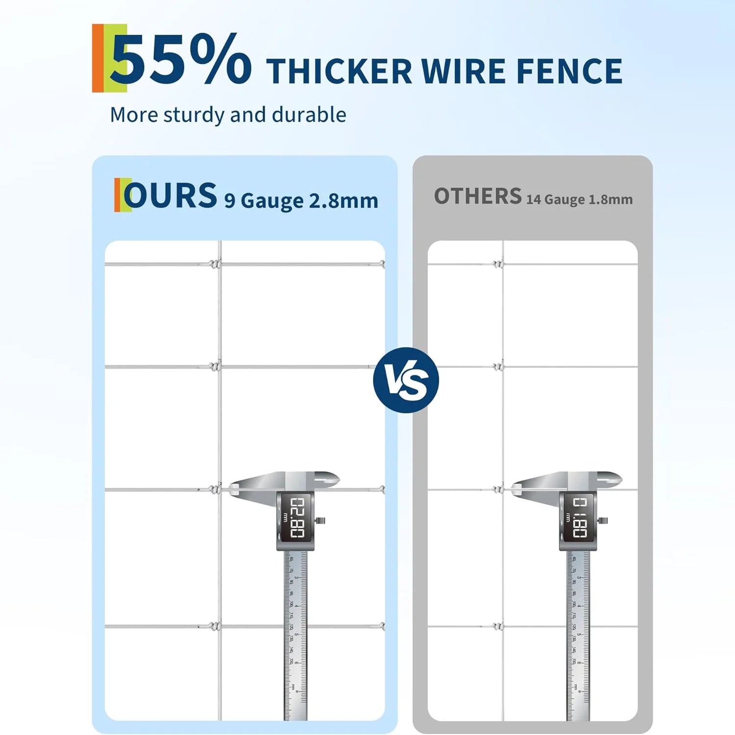 Garvee Rinderzaun 15GA Verzinkt, 1,2×100 m, Korrosionsbeständig für Vieh & Haustiere
