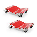Garvee Auto-Rad Dolly Set 2 Stück – V-förmige Plattform, 1500 lbs pro Dolly, Rot - Rot